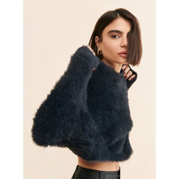 Free People one black eyelash knit sweater - Picture 1 of 8